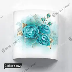 خرید و قیمت ساعت چاپی طرح گل سه بعدی کد 5452 | دکوراسیون داخلی چاپی بوکه پرینت
