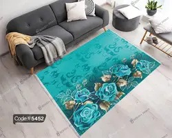 خرید و قیمت ساعت چاپی طرح گل سه بعدی کد 5452 | دکوراسیون داخلی چاپی بوکه پرینت