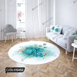 خرید و قیمت ساعت چاپی طرح گل سه بعدی کد 5452 | دکوراسیون داخلی چاپی بوکه پرینت