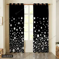 خرید و قیمت پرده طرح ماه و ستاره کد 4610 | دکوراسیون داخلی چاپی بوکه پرینت