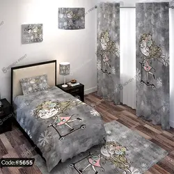 خرید و قیمت پرده زبرا چاپی طرح دختر اسکیت سوار کد 5655 | دکوراسیون داخلی چاپی بوکه پرینت