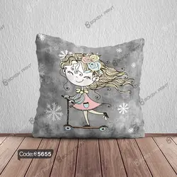 خرید و قیمت پرده زبرا چاپی طرح دختر اسکیت سوار کد 5655 | دکوراسیون داخلی چاپی بوکه پرینت