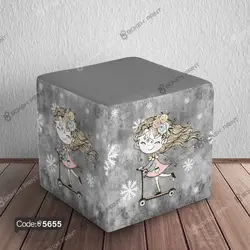 خرید و قیمت پرده زبرا چاپی طرح دختر اسکیت سوار کد 5655 | دکوراسیون داخلی چاپی بوکه پرینت