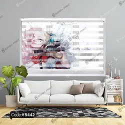 خرید و قیمت پرده زبرا چاپی طرح جوکر کد5442 | دکوراسیون داخلی چاپی بوکه پرینت