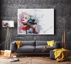 خرید و قیمت پرده زبرا چاپی طرح جوکر کد5442 | دکوراسیون داخلی چاپی بوکه پرینت