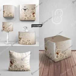 خرید و قیمت پرده زبرا چاپی طرح قاصدک و پروانه کد 5461 | دکوراسیون داخلی چاپی بوکه پرینت