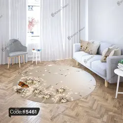 خرید و قیمت پرده زبرا چاپی طرح قاصدک و پروانه کد 5461 | دکوراسیون داخلی چاپی بوکه پرینت