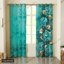 خرید و قیمت پرده زبرا چاپی طرح گل سه بعدی کد 5452 | دکوراسیون داخلی چاپی بوکه پرینت