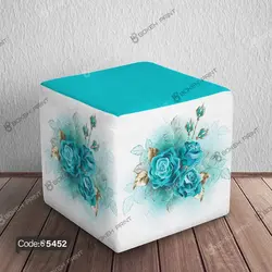 خرید و قیمت پرده زبرا چاپی طرح گل سه بعدی کد 5452 | دکوراسیون داخلی چاپی بوکه پرینت