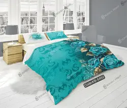 خرید و قیمت پرده زبرا چاپی طرح گل سه بعدی کد 5452 | دکوراسیون داخلی چاپی بوکه پرینت