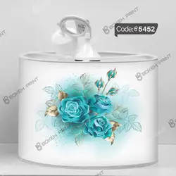 خرید و قیمت پرده زبرا چاپی طرح گل سه بعدی کد 5452 | دکوراسیون داخلی چاپی بوکه پرینت
