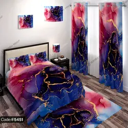 خرید و قیمت پرده زبرا چاپی طرح سنگ سه بعدی کد 5451 | دکوراسیون داخلی چاپی بوکه پرینت