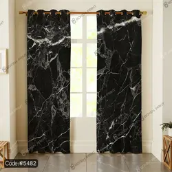 خرید و قیمت پرده زبرا چاپی طرح سنگ مشکی کد 5482 | دکوراسیون داخلی چاپی بوکه پرینت