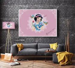 خرید و قیمت پرده زبرا چاپی طرح سفید برفی کد 5618 | دکوراسیون داخلی چاپی بوکه پرینت