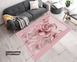 خرید و قیمت پرده زبرا چاپی طرح گل سه بعدی کد 5488 | دکوراسیون داخلی چاپی بوکه پرینت