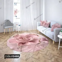 خرید و قیمت پرده زبرا چاپی طرح گل سه بعدی کد 5488 | دکوراسیون داخلی چاپی بوکه پرینت