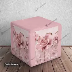 خرید و قیمت پرده زبرا چاپی طرح گل سه بعدی کد 5488 | دکوراسیون داخلی چاپی بوکه پرینت