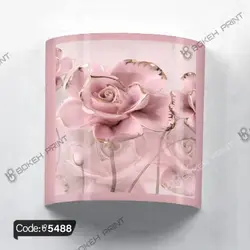 خرید و قیمت پرده زبرا چاپی طرح گل سه بعدی کد 5488 | دکوراسیون داخلی چاپی بوکه پرینت