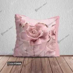 خرید و قیمت پرده زبرا چاپی طرح گل سه بعدی کد 5488 | دکوراسیون داخلی چاپی بوکه پرینت