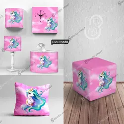 خرید و قیمت پرده زبرا چاپی طرح اسب تک شاخ کد 5550 | دکوراسیون داخلی چاپی بوکه پرینت