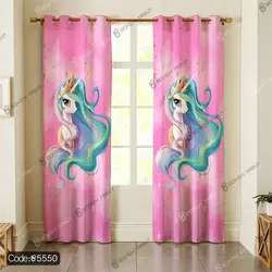 خرید و قیمت پرده زبرا چاپی طرح اسب تک شاخ کد 5550 | دکوراسیون داخلی چاپی بوکه پرینت