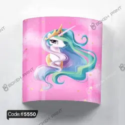 خرید و قیمت پرده زبرا چاپی طرح اسب تک شاخ کد 5550 | دکوراسیون داخلی چاپی بوکه پرینت