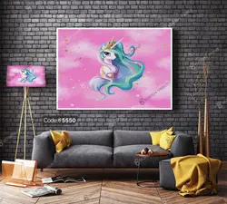 خرید و قیمت پرده زبرا چاپی طرح اسب تک شاخ کد 5550 | دکوراسیون داخلی چاپی بوکه پرینت