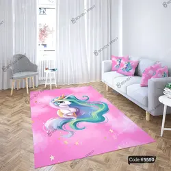 خرید و قیمت پرده زبرا چاپی طرح اسب تک شاخ کد 5550 | دکوراسیون داخلی چاپی بوکه پرینت