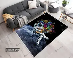 خرید و قیمت پرده زبرا چاپی طرح فضانورد کد 5648 | دکوراسیون داخلی چاپی بوکه پرینت