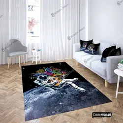 خرید و قیمت پرده زبرا چاپی طرح فضانورد کد 5648 | دکوراسیون داخلی چاپی بوکه پرینت