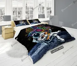 خرید و قیمت پرده زبرا چاپی طرح فضانورد کد 5648 | دکوراسیون داخلی چاپی بوکه پرینت