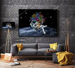 خرید و قیمت پرده زبرا چاپی طرح فضانورد کد 5648 | دکوراسیون داخلی چاپی بوکه پرینت