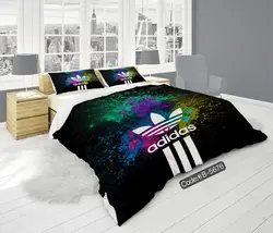 خرید و قیمت پرده زبرا چاپی طرح آدیداس کد 5676 | دکوراسیون داخلی چاپی بوکه پرینت