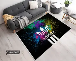 خرید و قیمت پرده زبرا چاپی طرح آدیداس کد 5676 | دکوراسیون داخلی چاپی بوکه پرینت