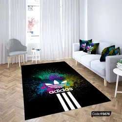 خرید و قیمت پرده زبرا چاپی طرح آدیداس کد 5676 | دکوراسیون داخلی چاپی بوکه پرینت