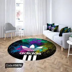 خرید و قیمت پرده زبرا چاپی طرح آدیداس کد 5676 | دکوراسیون داخلی چاپی بوکه پرینت