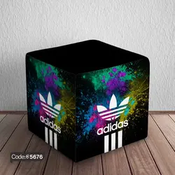 خرید و قیمت پرده زبرا چاپی طرح آدیداس کد 5676 | دکوراسیون داخلی چاپی بوکه پرینت