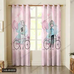 خرید و قیمت روتختی طرح دختر و دوچرخه کد 4600 | دکوراسیون داخلی چاپی بوکه پرینت
