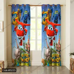 خرید و قیمت پرده انیمیشن جت پستچی | Super Wings کد 5223 | دکوراسیون داخلی چاپی بوکه پرینت