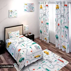 خرید و قیمت پرده کودک طرح ماشین کد 5835 | دکوراسیون داخلی چاپی بوکه پرینت