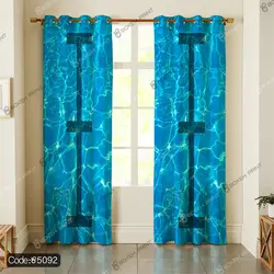 خرید و قیمت پرده چاپی پانچ طرح استخر کد 5092 | دکوراسیون داخلی چاپی بوکه پرینت