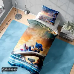 خرید و قیمت روتختی سه بعدی سونیک کد 4960 | دکوراسیون داخلی چاپی بوکه پرینت