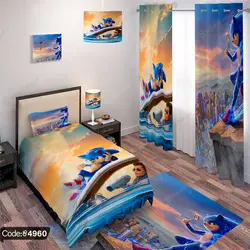 خرید و قیمت روتختی سه بعدی سونیک کد 4960 | دکوراسیون داخلی چاپی بوکه پرینت