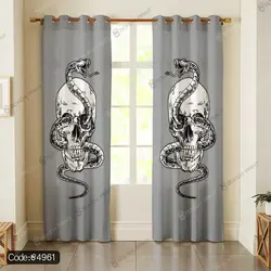 خرید و قیمت روتختی سه بعدی مار و جمجمه کد 4961 | دکوراسیون داخلی چاپی بوکه پرینت