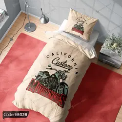 خرید و قیمت روتختی طرح موتور سیکلت کد 5026 | دکوراسیون داخلی چاپی بوکه پرینت