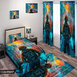 خرید و قیمت روتختی سه بعدی پسر کد 5217 | دکوراسیون داخلی چاپی بوکه پرینت