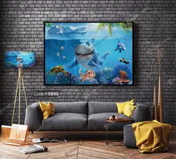 خرید و قیمت روتختی انیمیشن کوسه وارد میشود کد 5690 | دکوراسیون داخلی چاپی بوکه پرینت