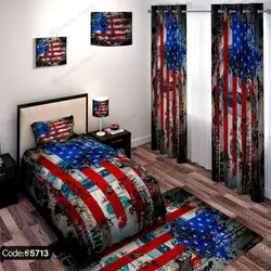 خرید و قیمت روتختی پرچم آمریکا کد 5713 | دکوراسیون داخلی چاپی بوکه پرینت