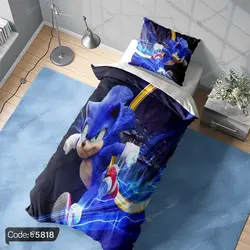 خرید و قیمت روتختی سه بعدی سونیک کد 5818 | دکوراسیون داخلی چاپی بوکه پرینت