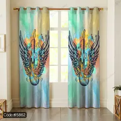 خرید و قیمت روتختی طرح گیتار بالدار کد 5862 | دکوراسیون داخلی چاپی بوکه پرینت